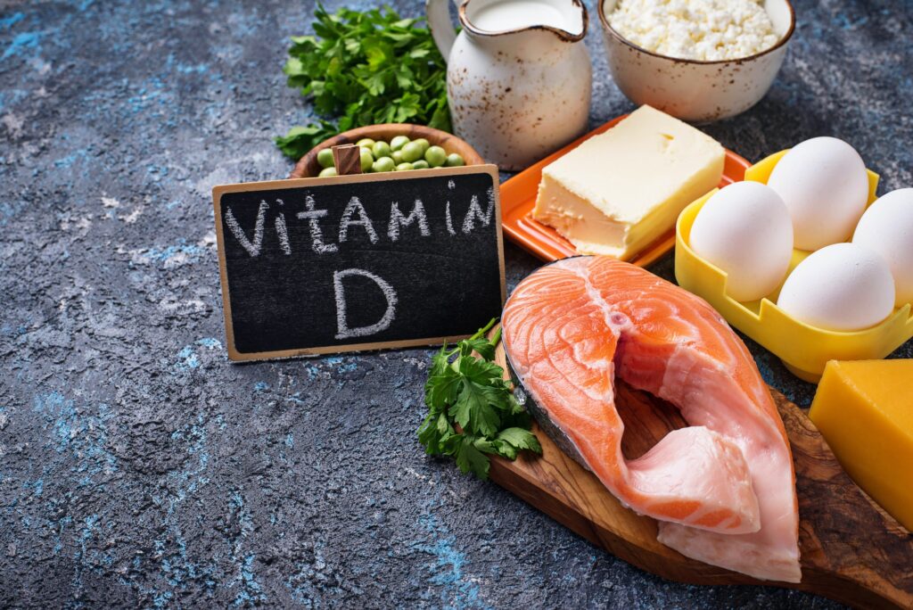 Healthy foods containing vitamin D